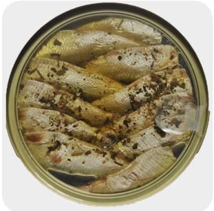 Grilled Catch Wild Caught Brisling Sardines In Olive Oil 4.2 Oz/120G, Pack Of 5, Product Of Latvia (Lemon And Basil)