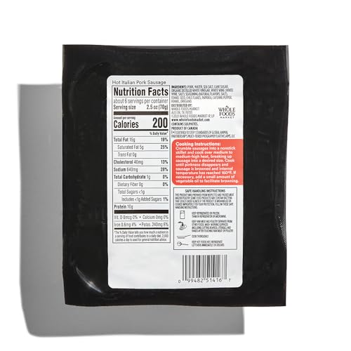 365 By Whole Foods Market, Hot Italian Pork Sausage, 16 Ounce