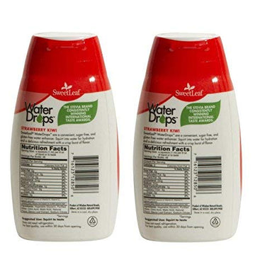 Sweetleaf Water Drops - Strawberry Kiwi Water Enhancer, Sugar Free Sweet Leaf Stevia Water Flavoring Drops, 1.62 Oz Ea (Pack Of 2)