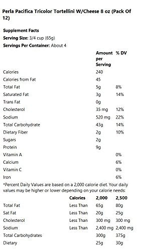 Napoleon Tricolor Tortellini with Cheese Filling, 8-ounce Boxes (Case of 12)