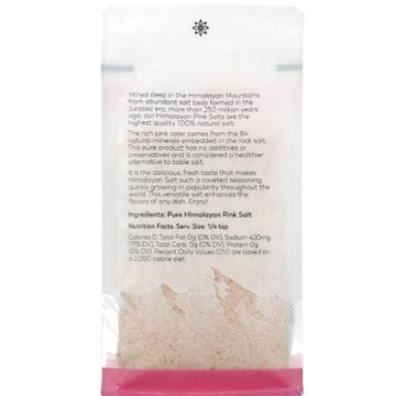 The Spice Lab Pink Himalayan Salt - Sea Salt (Fine) - 1 lb Bag - All Purpose Cooking & Table Salt - Non GMO Kosher Sea Salt - Nu
