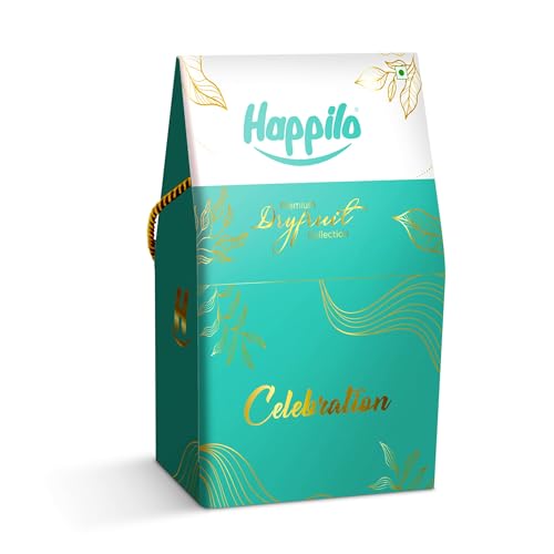Happilo Dry Fruit Celebration Gift Box Robin 235G Ideal For Festive Gifting Almonds Cashew Pistachios Raisins Nutmix Dry Fruit Barfi Party Snack Cajun Almond Cashew Mix