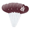 GRAPHICS & MORE Cupcake Picks Set of 6, Alabama A&M University Heart Decoration, Acrylic, One Size, Pepperdine University Color