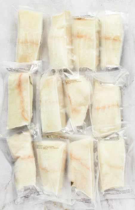 Fresh Frozen Wild Alaskan Halibut by Northwest Wild Foods - Flaky, White Fish, Boneless, Skin-Off, Sustainably Harvested (12 x 6