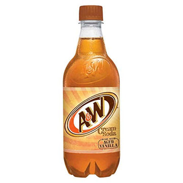 A&W Cream Soda, Made With Aged Vanilla, 20 Fl Oz Can, (Pack Of 10, Total Of 200 Fl Oz)