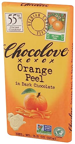 Chocolove Orange Peel In Dark Chocolate, 3.2 Oz