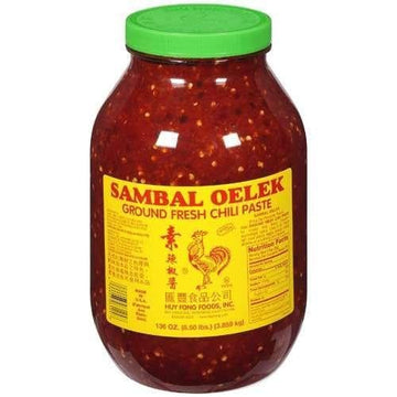 Huy Fong Sambal Oelex Ground Fresh Chili, 128 Ounce - 3 Per Case.