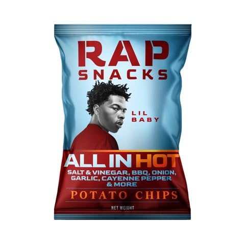 Rap Snacks Lil Baby All in Hot Potato Chips 2.5 Oz Bags - Pack of 12