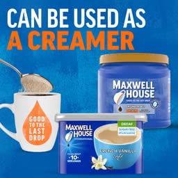 MAXWELL HOUSE International Coffee Decaf Sugar Free French Vanilla, 4-Ounce Cans, Pack of 6, Black