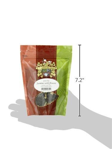 English Tea Store Loose Leaf, Jasmine With Flowers Green Tea Pouches - 4Oz, 4 Ounce