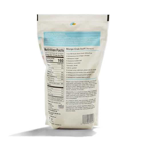 365 by Whole Foods Market Short Grain White Sushi Rice 16 Ounce