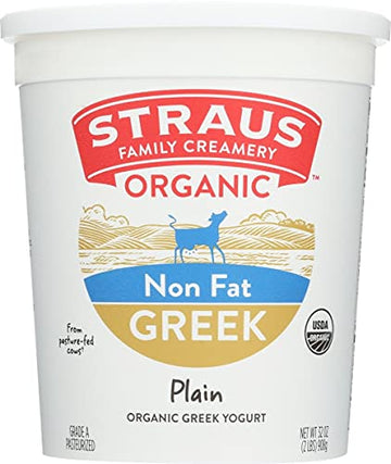 Straus Family Creamery Plain Non-fat Yogurt, 32 Oz