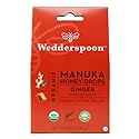 Wedderspoon Organic Manuka Honey Drops, Ginger & Echinacea, 20 Count (Pack of 1) | Genuine New Zealand Honey | Perfect Remedy Fo