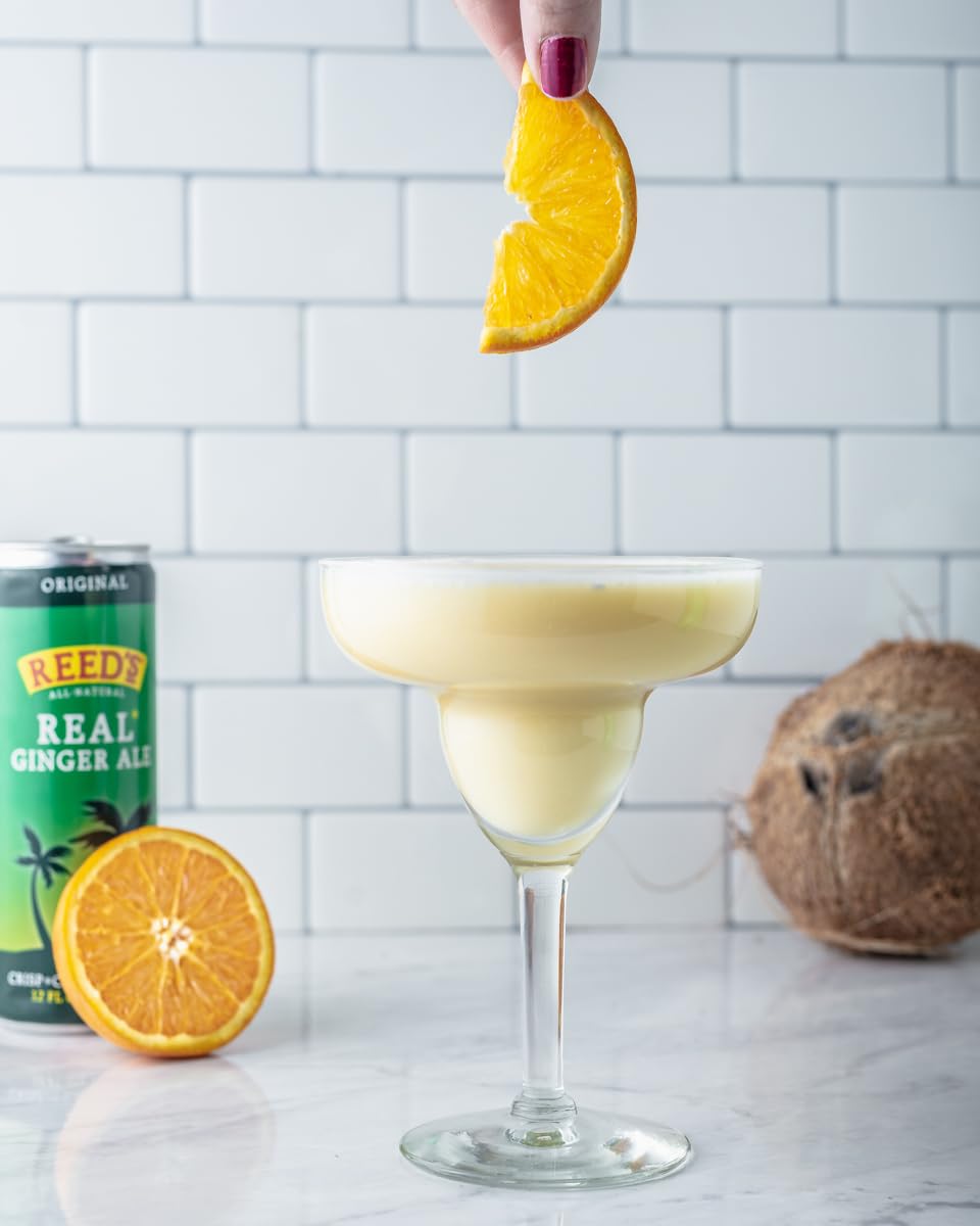 Reeds Real Ginger Ale - Pressed Organic Ginger - 12oz Slim Cans, 24 Pack
