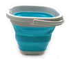 Sammart 2.6L (0.68 Gallon) Super Mini Sqare Collapsible Plastic Bucket - Foldable Square Tub - Portable Fishing Water Pail - Spa