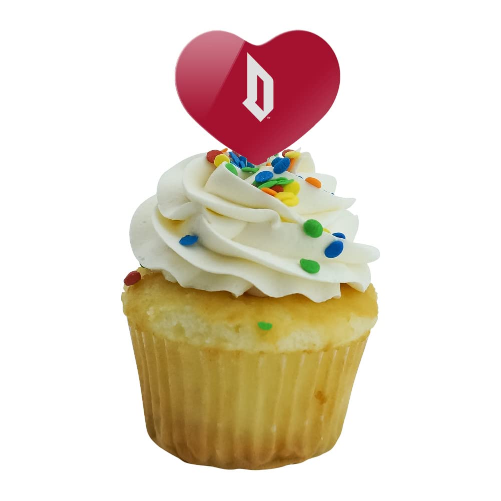 GRAPHICS & MORE Acrylic Cupcake Picks Set of 6 - Duquesne University Heart Toppers, Model CUPT.HRT.ACR.6PK.CLCDUQ500B