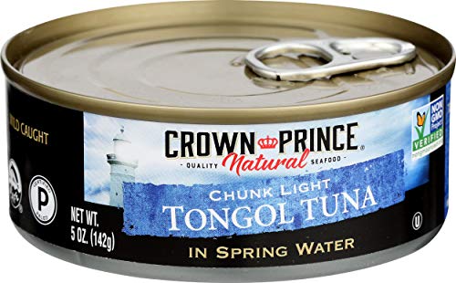 Crown Prince Natural Chunk Light Tongol Tuna In Spring Water, 5 Ounce Cans (Pack Of 12)