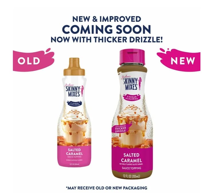 Salted Caramel Sugar Free Zero Calories Syrup Sauce For Coffee, Dessert, Ice Cream, Yogurt