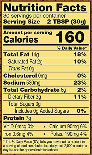 The Peanut Shop Of Williamsburg Seasoned Virginia Peanuts, Sea Salt & Cracked Pepper Seasoned (32 Ounce Pack Of 1) Peanuts No Additives, Nut Snack