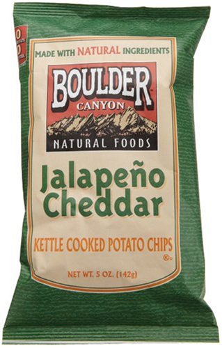 Boulder Potato Chips, Jalapeno Cheddar, 5-Ounce Bags (Pack Of 12)