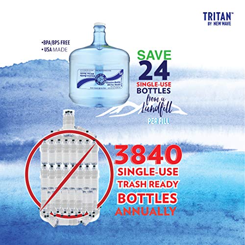 New Wave Enviro Products Bpa Free Tritan Bottle, 3-Gallon With Integrated Handle And Screw Top Cap