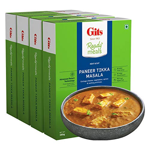 Gits Ready To Eat Paneer Tikka Masala 1140G (Pack Of 4 X 285G Each)