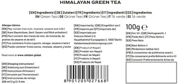 Vahdam, Himalayan Green Tea Leaves (50+ Cups, 3.53 Oz) Non Gmo, Gluten Free | High Elevation Grown Green Tea Leaves From Himalayas | Pure Unblended Single Origin Green Loose Leaf Tea | Vacuum Sealed
