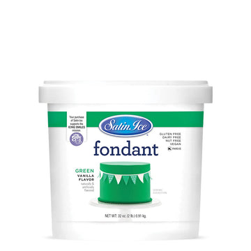 Satin Ice Fondant, Green, 2 Pound