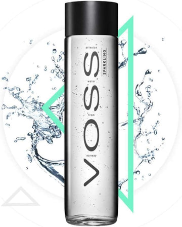 Voss Artesian Sparkling Water, Glass Bottle, 27.05 oz