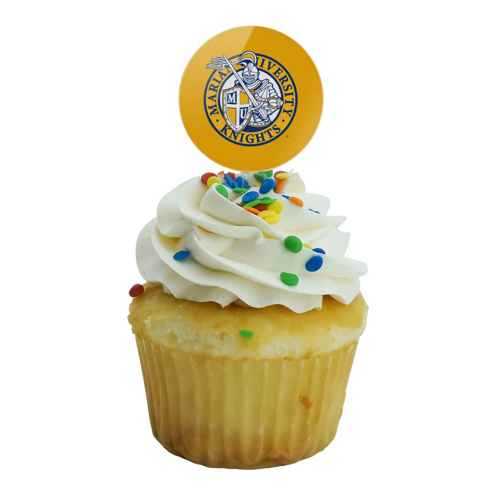 GRAPHICS & MORE Cupcake Picks Set of 6, Acrylic Decoration, Marian University Design
