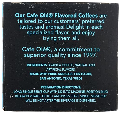CAFE Olé Texas Pecan Coffee - 12 Count Box, Rich Flavor, Perfect for Brewing