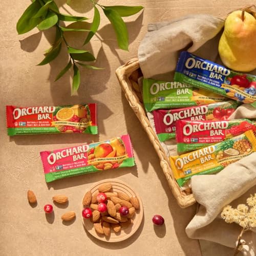 Orchard Bar Non-GMO Fruit & Nut Bars, Strawberry Raspberry Walnut, 1.4 Oz, Pack of 12