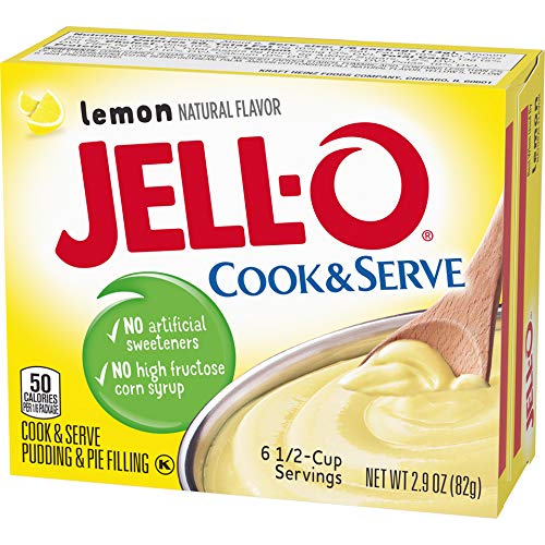 Jell-O, Cook & Serve, Pudding & Pie Filling, Lemon,2.9 Ounce (Pack Of 4)