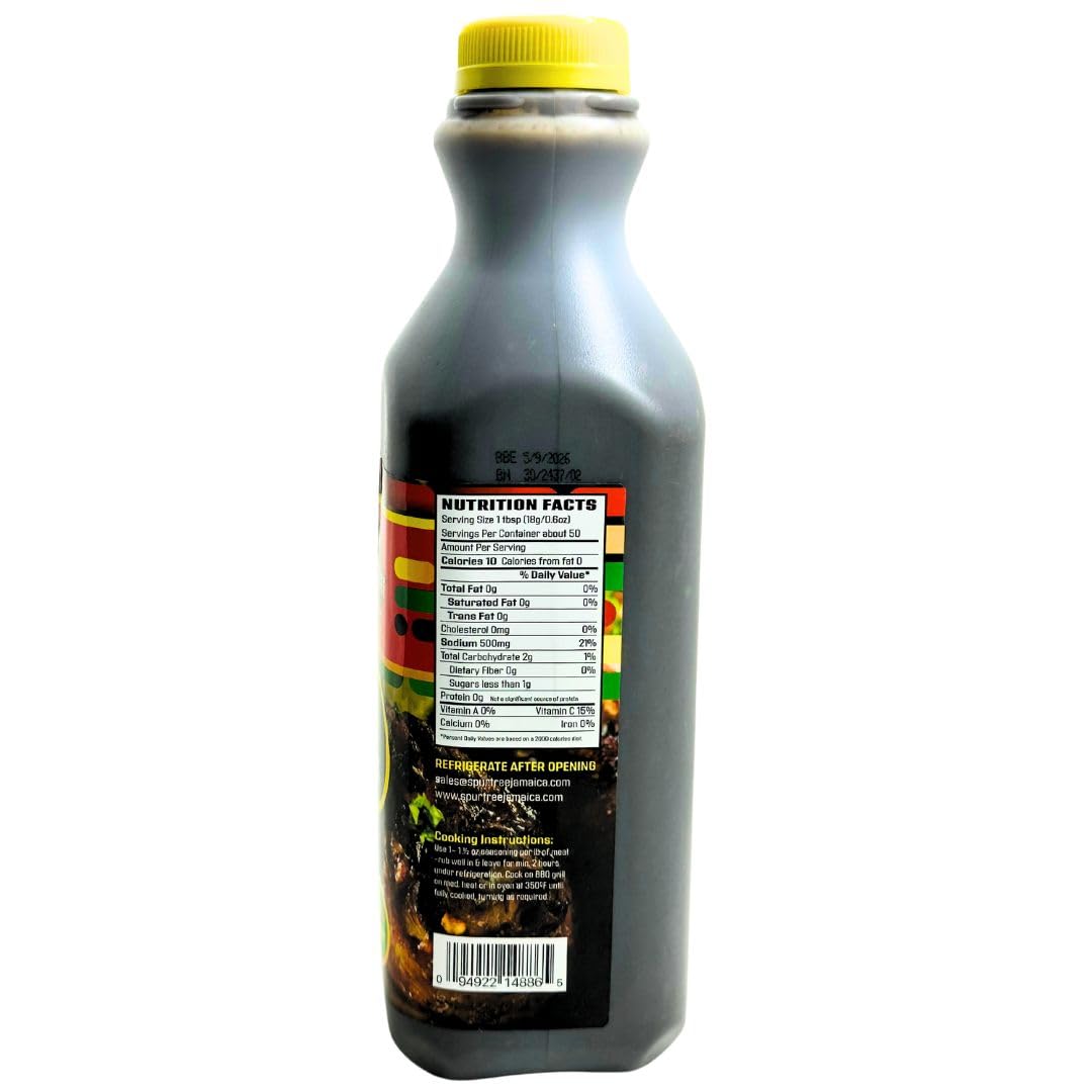 Spur Tree Jamaican Jerk Seasoning – Authentic 35 Oz Caribbean Jerk Sauce with All-Natural Ingredients for Flavorful Grilling and Cooking