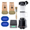 Fresh Roast Coffee Roaster Bundle SR800, Stainless Steel, Black, Includes Glass Extension Tube, Digital Scale, Green Beans, Sample Trays
