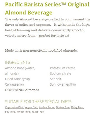 Pacific Barista Series Original Almond Beverage 32 Oz - Pack Of 3