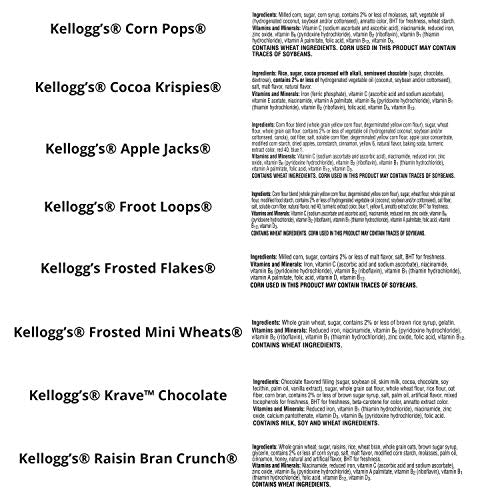 Kellogg's Cereal in a Cup Variety Pack - 60 Portable Breakfast Cups, 8 Flavors