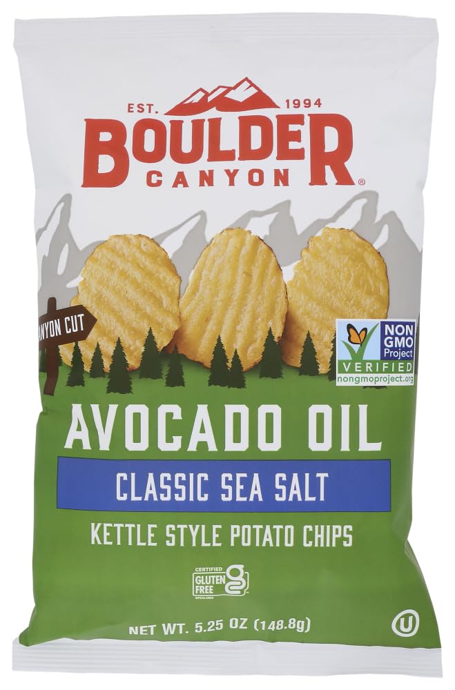 Boulder Canyon Avocado Oil Canyon Cut Potato Chips Sea Salt - 5.25 Oz