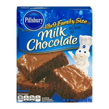 Pillsbury, Milk Chocolate Brownie Mix, Family Size, 19.5oz Box (Pack of 4)