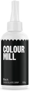 Colour Mill Chocolate Drip Easy-Melt Drizzle for Desserts, 125 Grams Black
