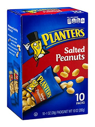 Planters Salted Peanuts - 10 Ct