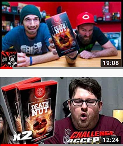 The Death Nut Challenge Version 2.0 Carolina Reaper Peanuts New And Improved With Better Flavor, Crunch, Pepper Blends Including Ghost Pepper, Moruga Scorpion!