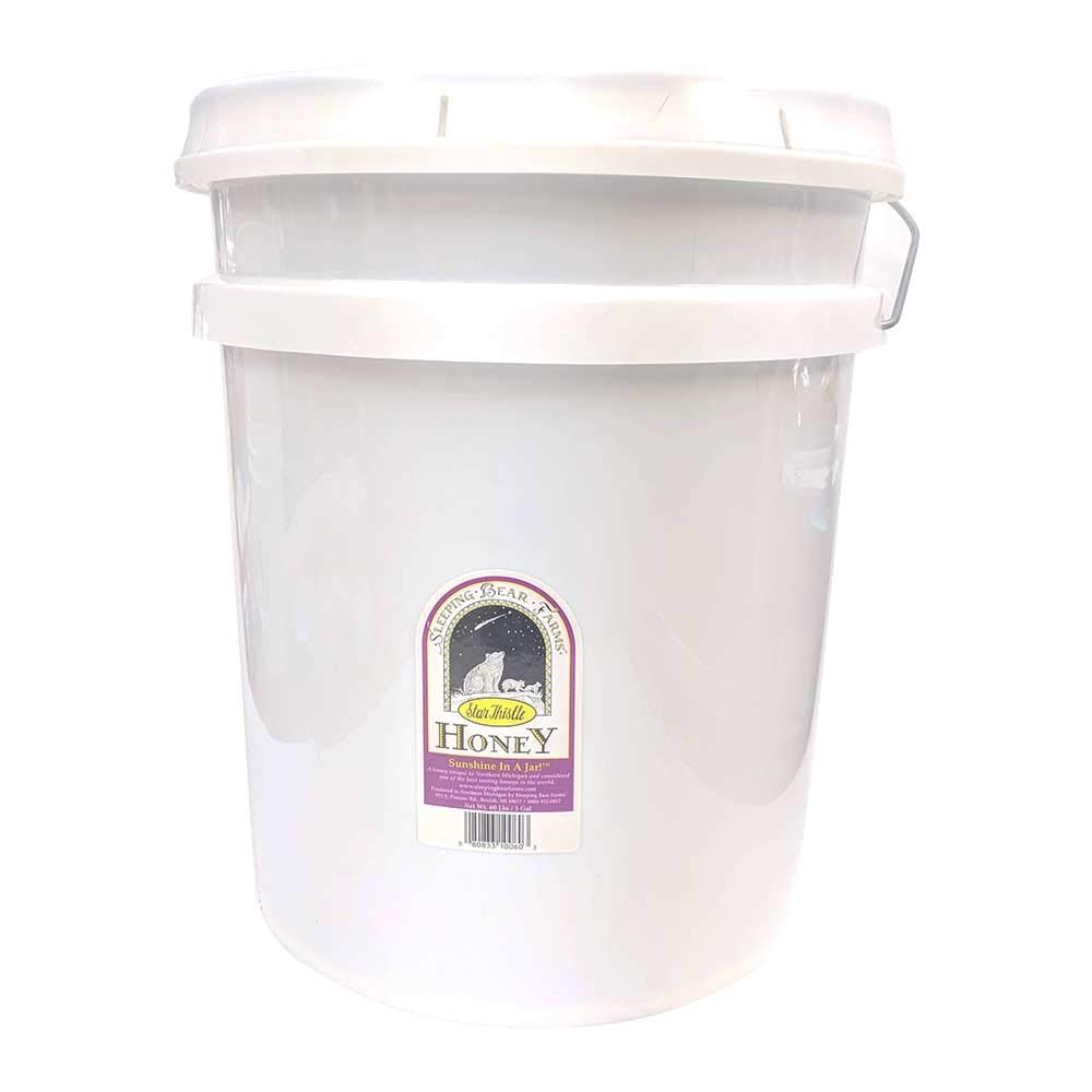 Liquid Star Thistle Honey 5 Gallon Plastic Bucket - 60 lbs. Wholesale Pure Bulk Unpasteurized Unblended No Additives Pure Michig