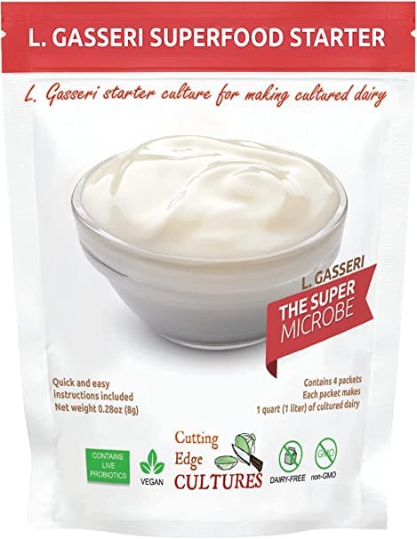 Cutting Edge Cultures L. Gasseri SuperFood Starter + Prebio Plus Culture ProBiotic Cultured Dairy Low and Slow Yogurt Lactobacil
