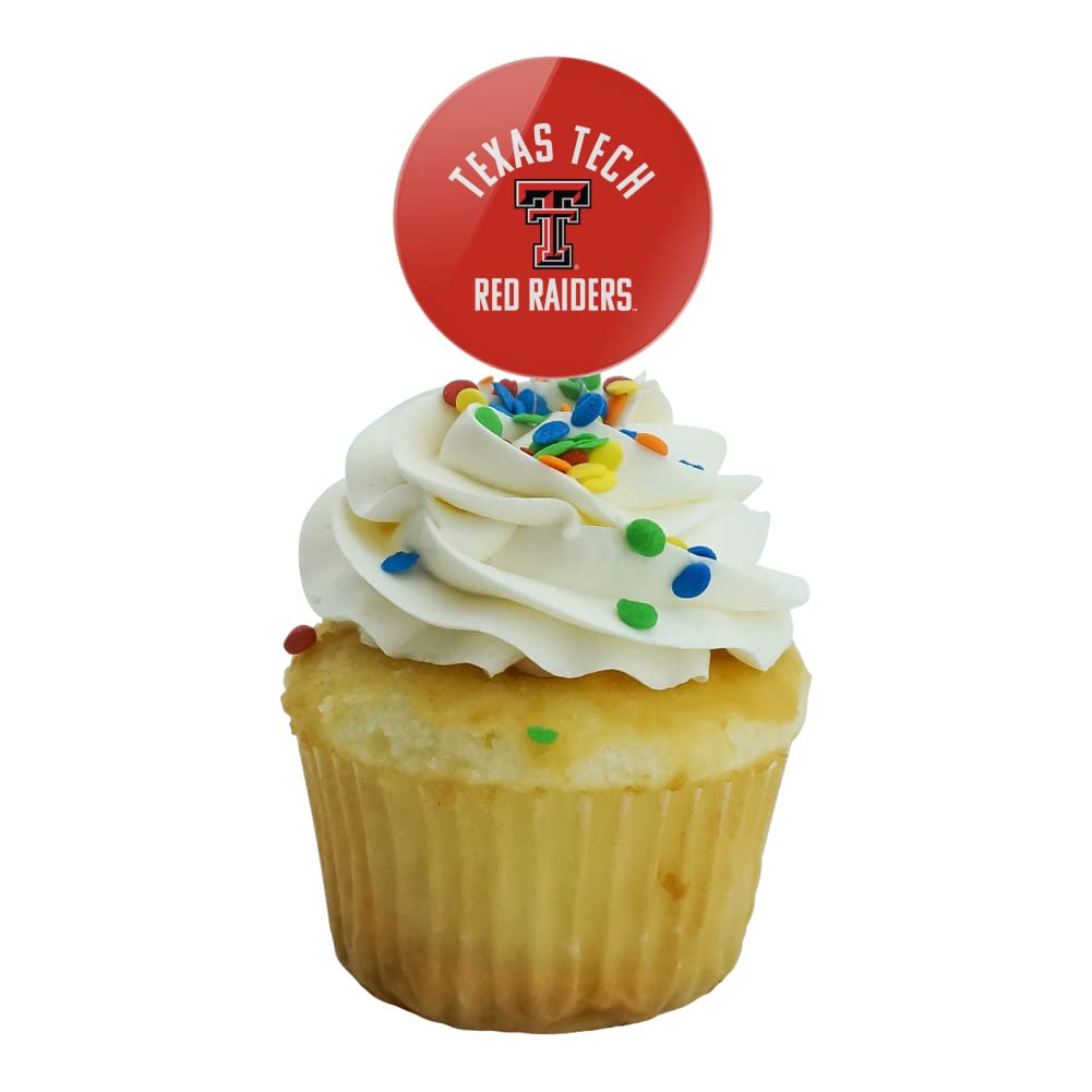GRAPHICS & MORE Texas Tech University Official Logo Cupcake Picks Toppers Decoration Set of 6