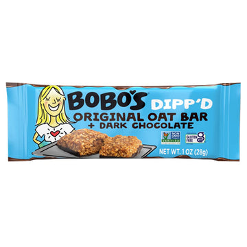 Bobo'S Dippd Bars Variety Pack, Original Chocolate Chip (10 Bars), Peanut Butter Chocolate Chip (10 Bars) And Double Chocolate (