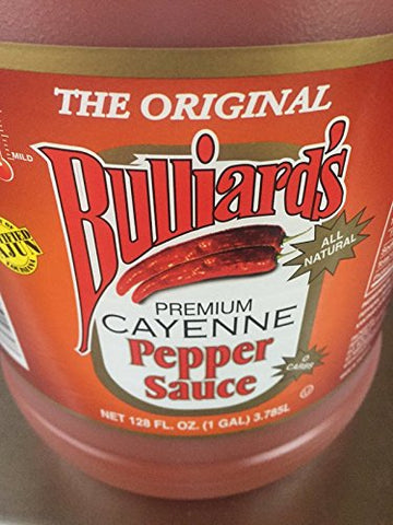 Bulliards Cayenne Pepper Sauce 1 Gallon Bulliards Premium Extra Hot Cayenne Pepper Sauce