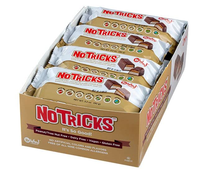 Gluten Free, Caramel Cookie Bars | No Tricks Family Pack (12 Pack) | Vegan, Dairy Free, Peanut Free, Nut Free, Soy Free | by No