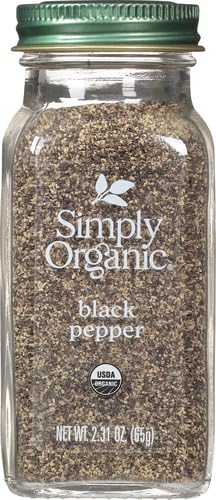 Simply Organic Black Pepper, Medium Grind, Certified Organic | 2.31 Oz | Piper Nigrum L.