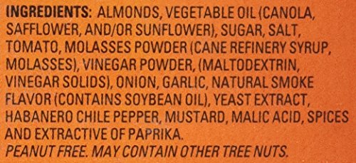 Blue Diamond Bold Almonds, Habanero Bbq, 1.5 Oz Tubes, 12 Tubes Each Box